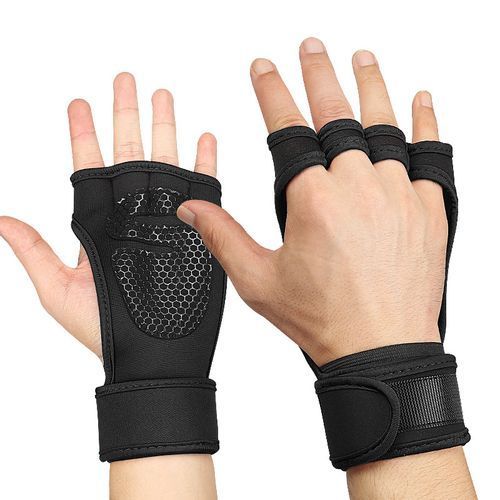 Weight Lifting Gym Sport Fitness Gloves For Men Women（Black）
