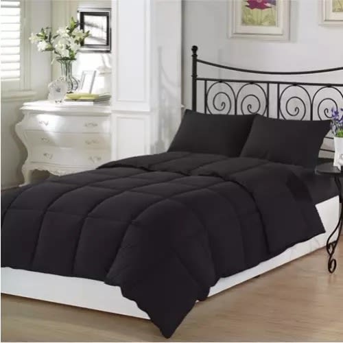 100% American Black Duvet +bedspread+four Pillow Cases