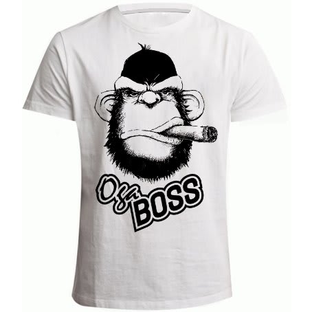 OgaBoss Print TShirt - White