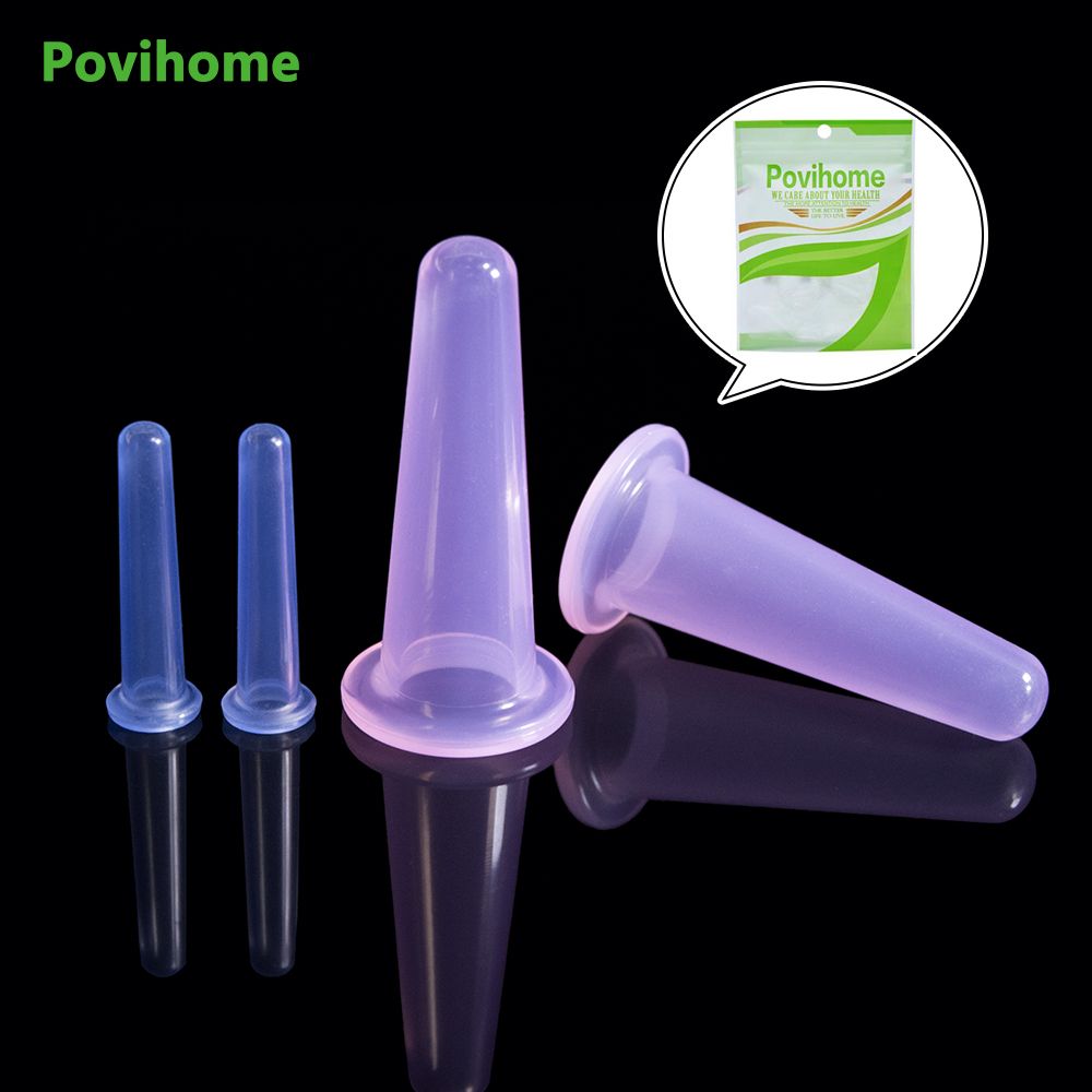Kit 4Pcs Body Therapy Cups Beauty Massage D1055 Massager Vacuum Silicone With Bag Set Suction Cellulite Cupping Cups