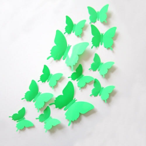 Wall Sticker Magnetic Butterflies Diy Home Wall Decor - Seagreen - 12pcs