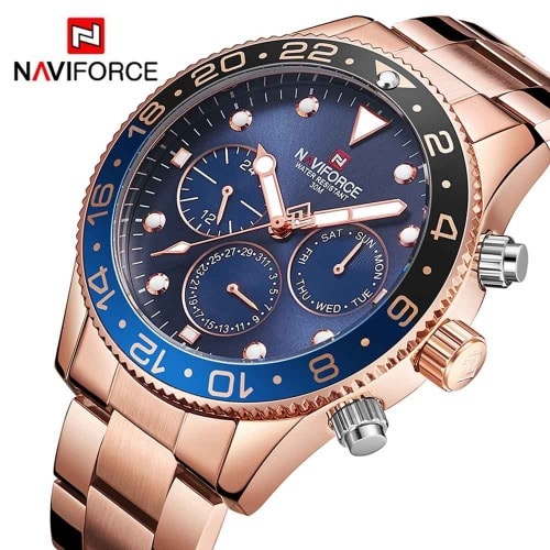 Luxury Men's Rose Gold Analog Quartz Sport Wrist Watch