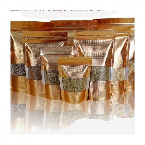 100pcs Resealable Packaging Pouch(Gold)