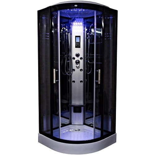 Black Quadrant Hydro-massage Shower Cubicle 900 X 900