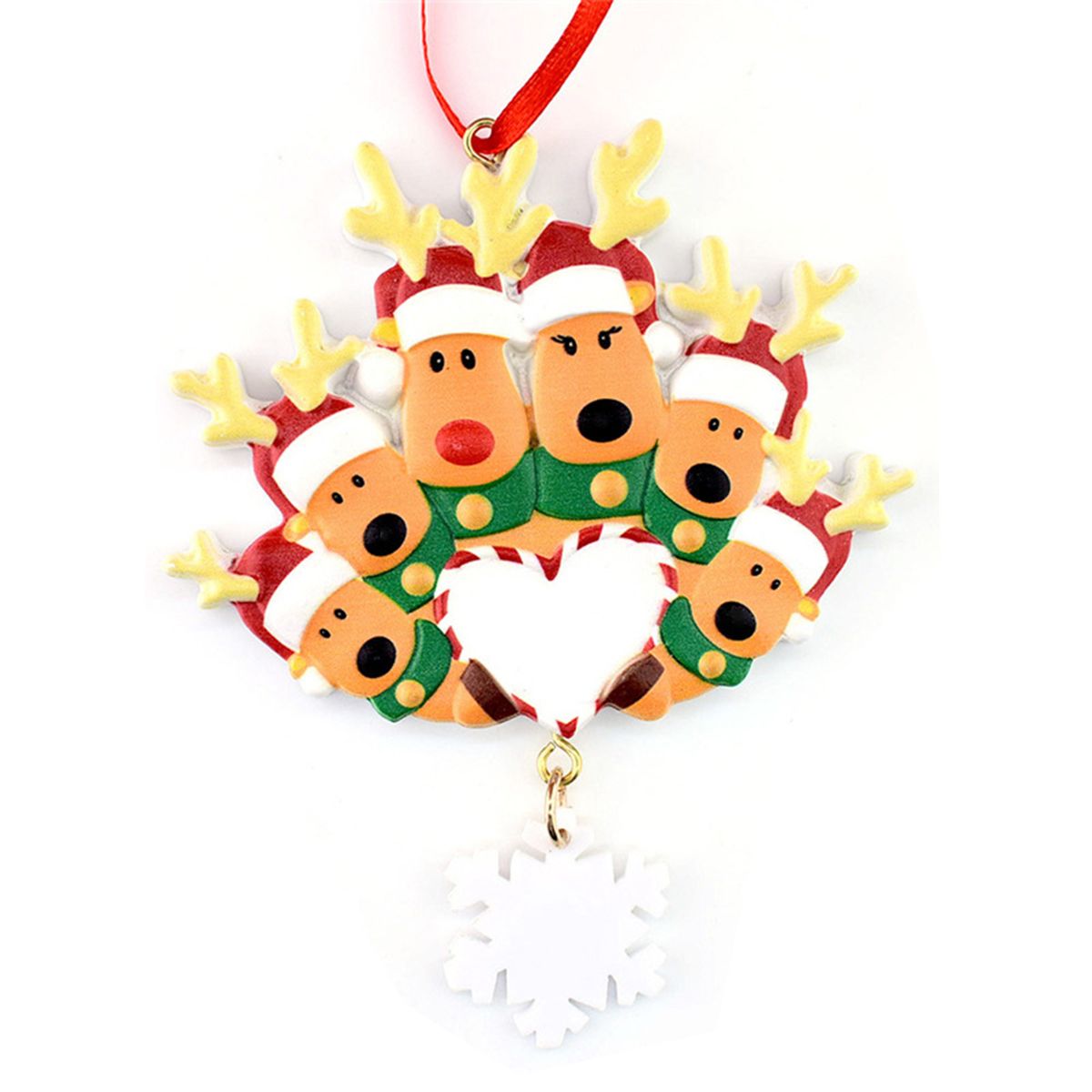 Personalized Reindeer Family Christmas Tree Decoration