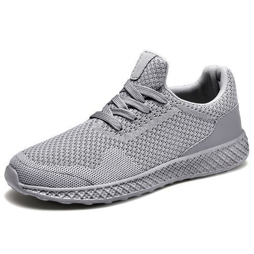 Big Size Light  Mesh Sneakers Sports Shoes-Grey