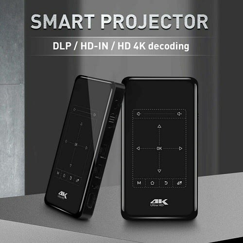 Hd 4k Smart Dlp Mini Projector Android Bluetooth  Mobile Video  Wifi
