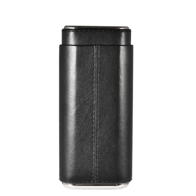Case  Humidor With Silver Stainless Steel  Nice Black