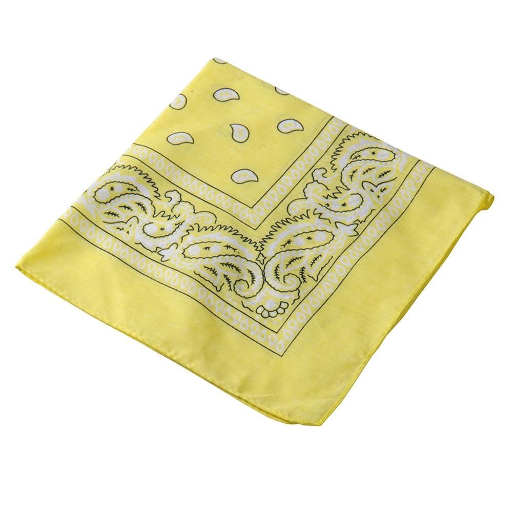 Stylish Paisley Square Bandana Head Wrap Unisex-Yellow
