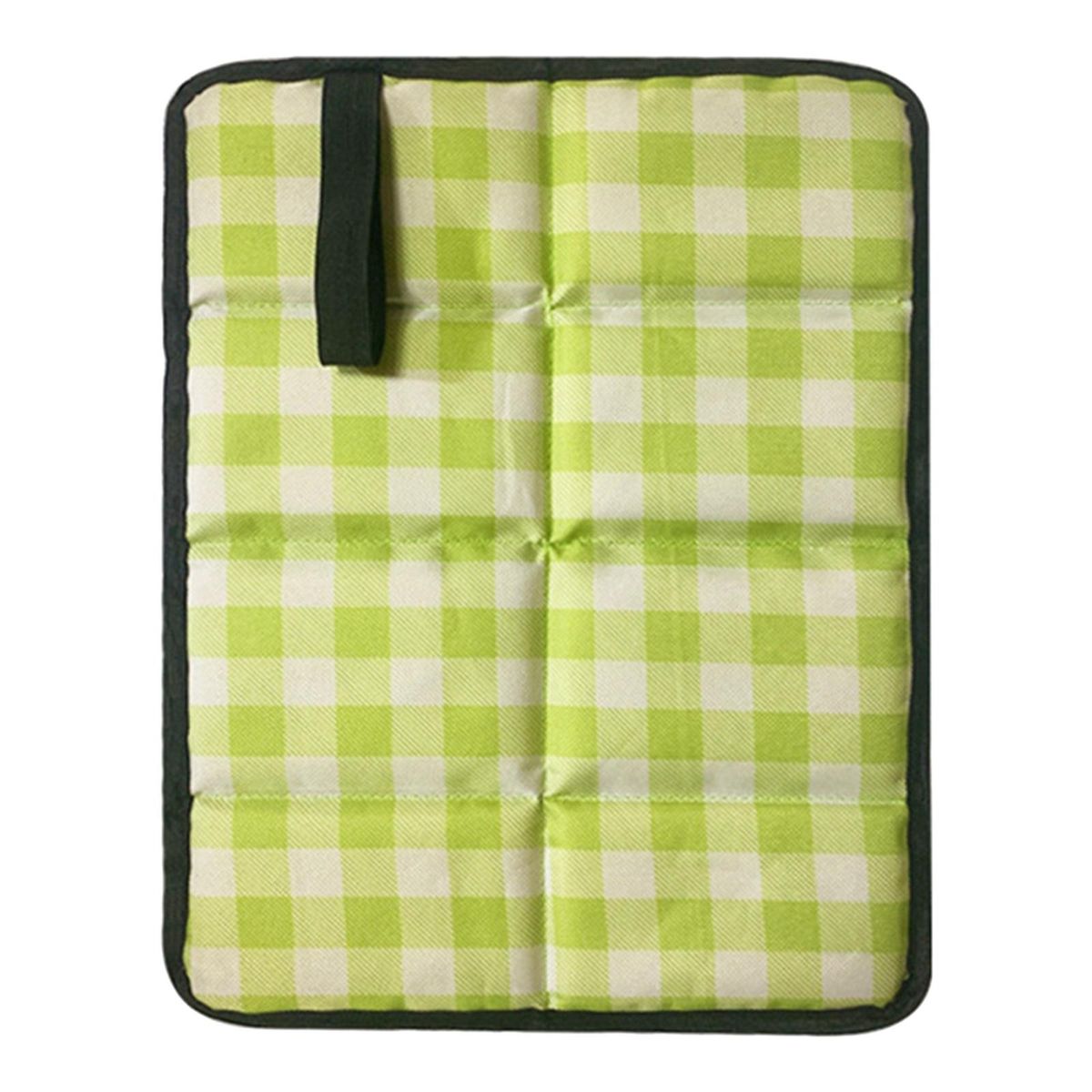 Foldable Camping Sit Mat Seat Cushion Foam Pad Waterproof Green Plaid