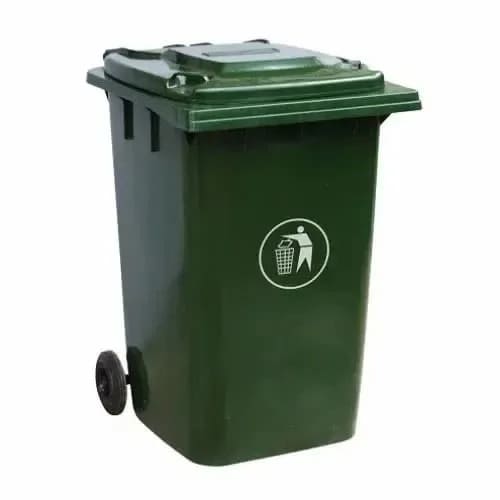 Mobile Waste Bin - 2 Wheels - 240L - Green