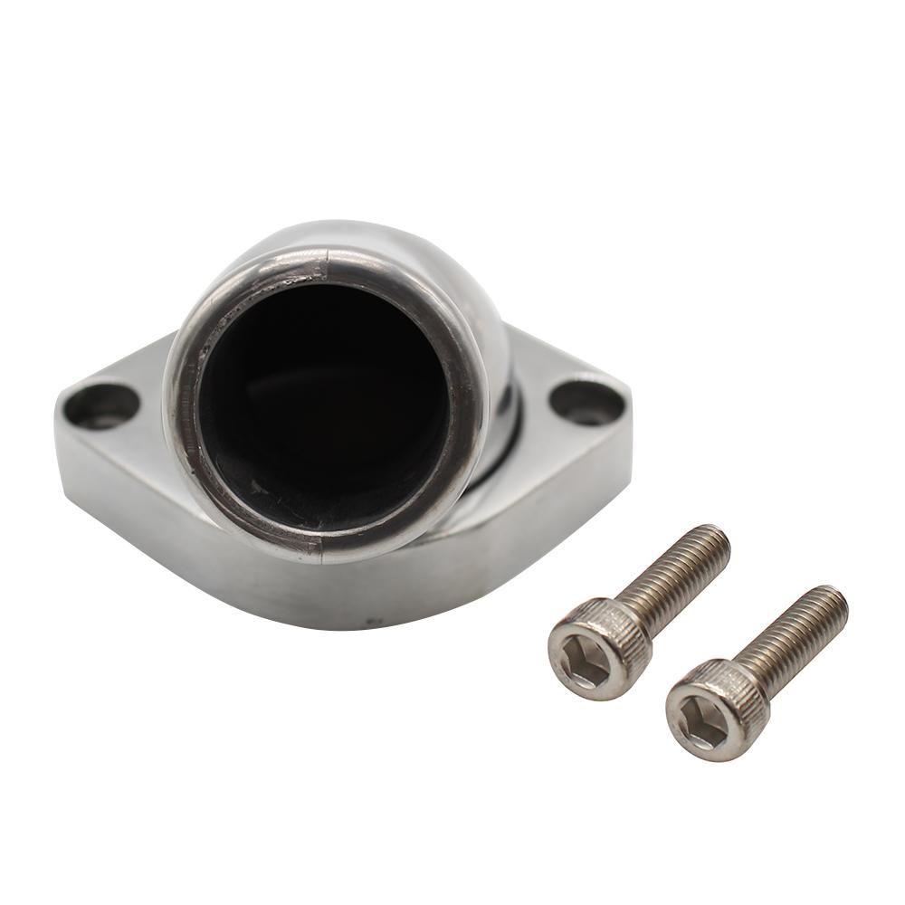 LS1 LS2 LS7 Polished Aluminum 45&deg; Water Neck Swivel Snokle Thermostat Housing Replacement for Chevy