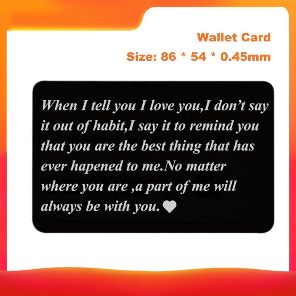 Personalized Metal Wallet Card Aluminum Engraved Wallet