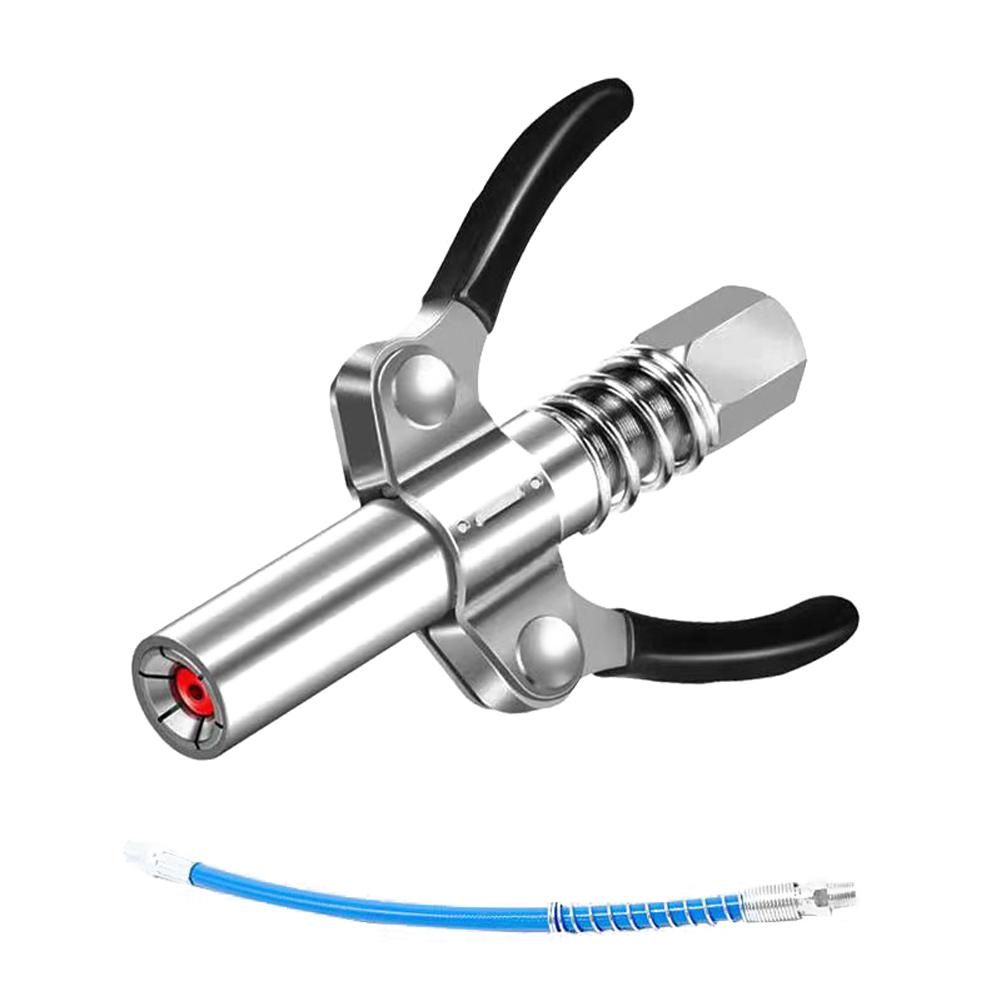 Manual Electric Pneumatic Grease Machine Nozzle Gear Type High-Pressure Grease Nozzle Double Handle Locking Pliers Grease Machine Nozzle for M6 M-8 M-10 M12 Nozzles