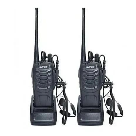 Bf-888s Two Way Handheld Walkie Talkie With Earpiece - Set Of 2