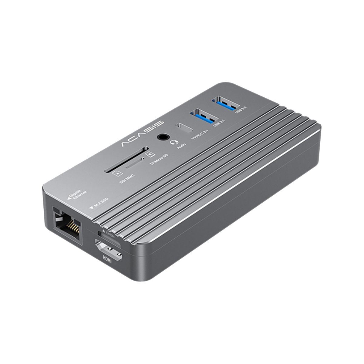 ACASIS Type C HUB 10 in 1 Docking Station for M2 NVME and SATA NGFF SSD with HDMI-Compatible Support 8TB for WindowsMACIPAD