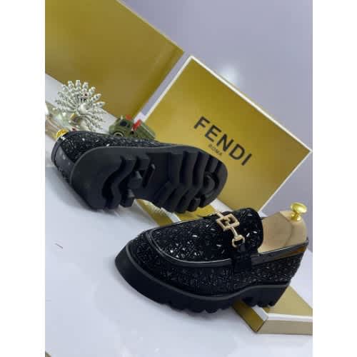 Fendi Men's Formal And Corporate Shoe-Black