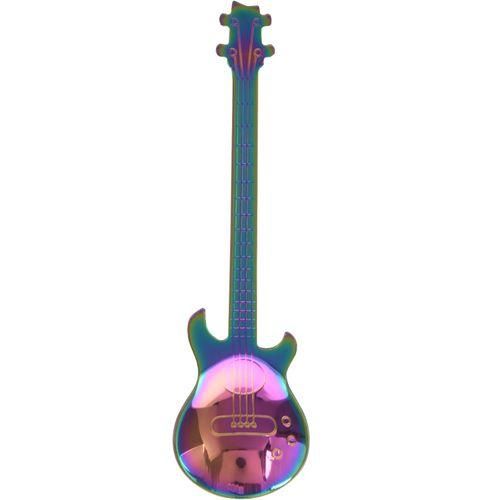 Set Of 4 Guitar Shaped Stainless Steel Coffee