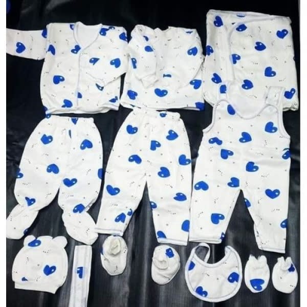 11pieces Newborn Overall Sleepsuit,flannel,bib,cap For Boy