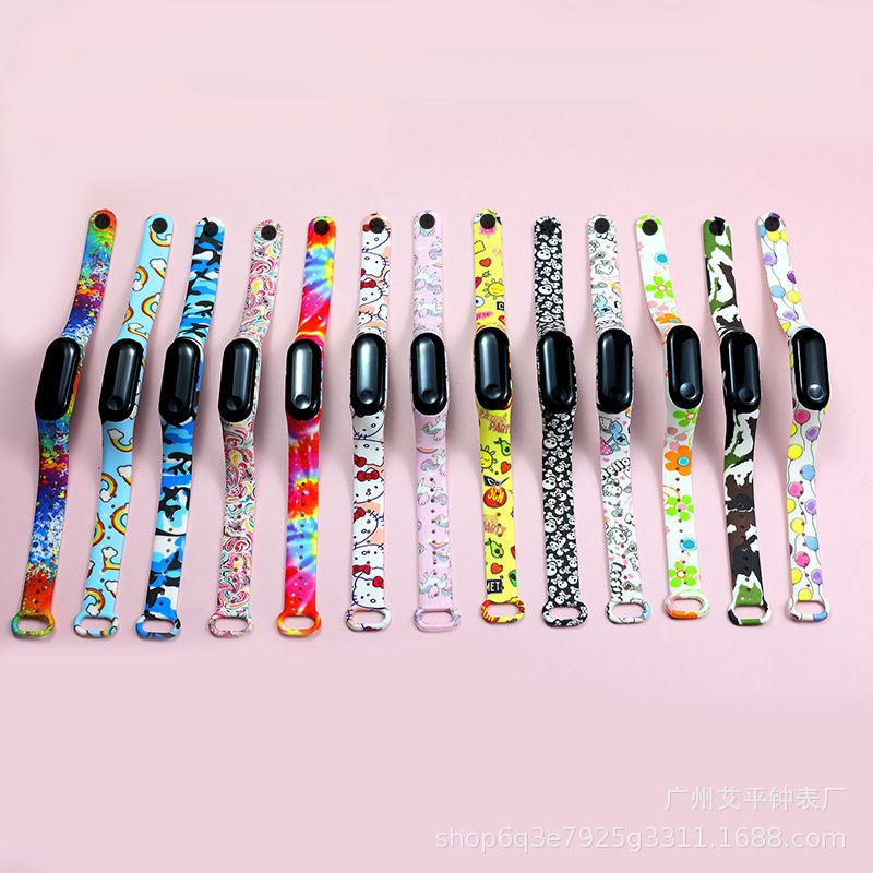 New M3 White Light Led Printed Pattern Strap Cartoon Creativ
