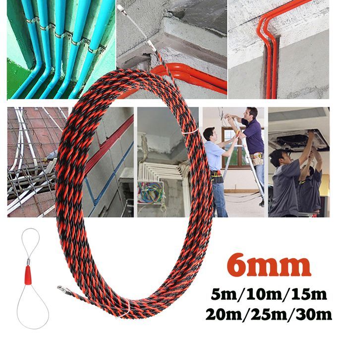 5m/10m/15m/20m/25m/30m Electrical Fish Tape Cable Push Pulle