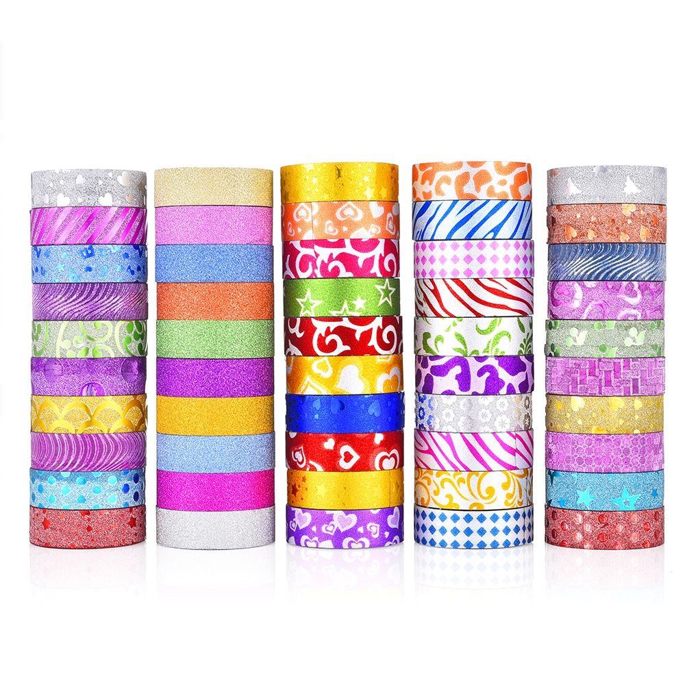 50 Rolls / Box Glitter Tape