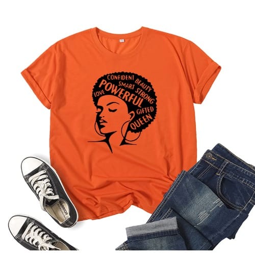 Powerful Affirmation Top- Orange