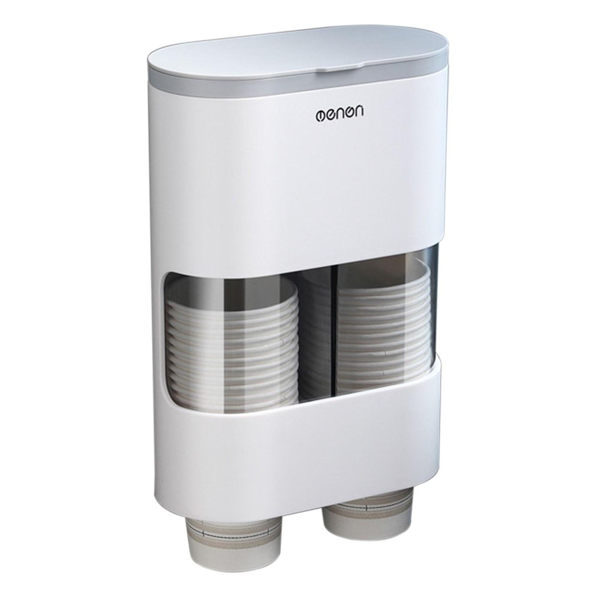 Double Tube Disposable Cups Dispenser Wall-mounted Cup Dispenser Pull Type Paper Water Disposable Automatic Remover Cup Holder for Cone or Flat Bottom Cups