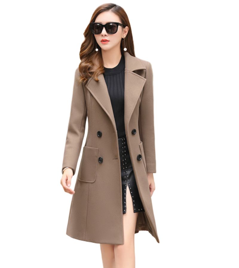 Women Autumn Winter Fashion Korean Wool Coat