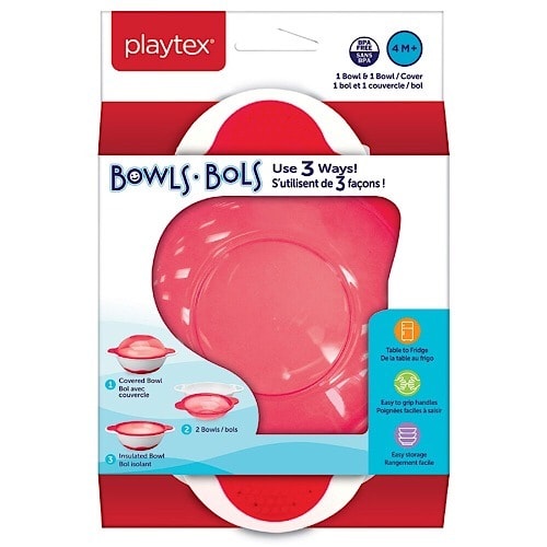 Mealtime 3 In 1 Ways Feeding Bowl Plate - Red