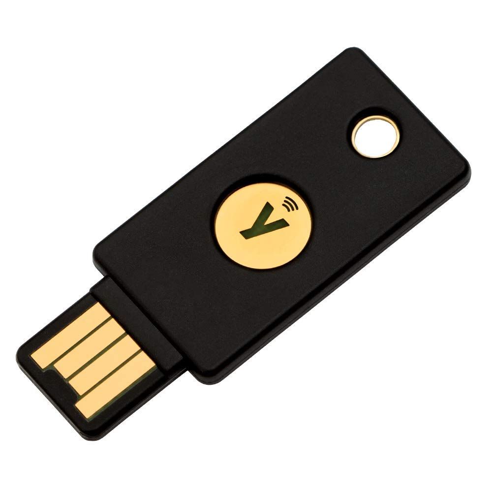 Security Key, YubiKey 5, NFC Login, U2F, FIDO2, USB-A Ports