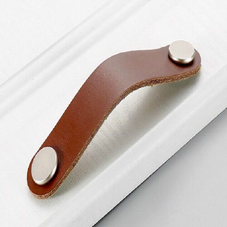 Kitchen Cabinet Wardrobe Leather Door Handle Drawer Pull