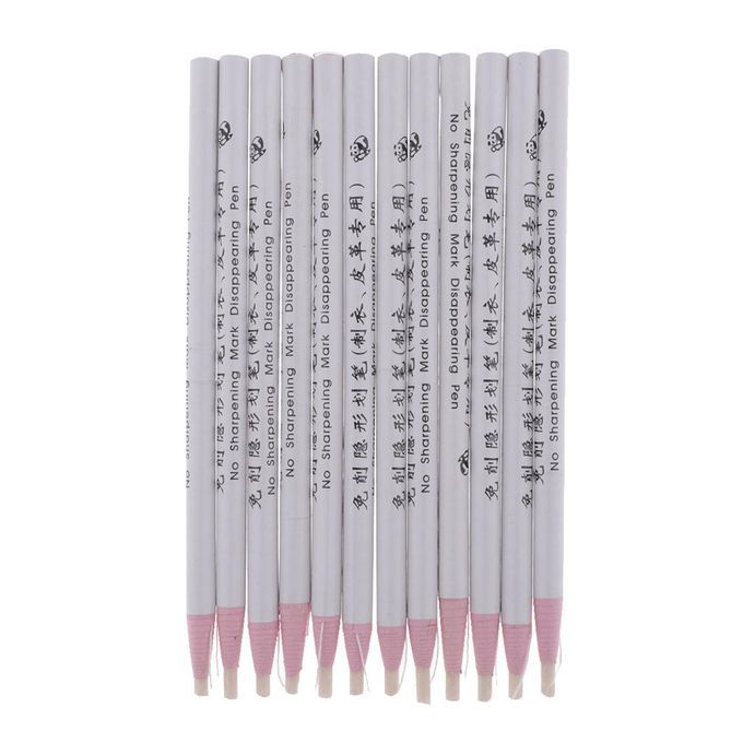 12pcs Tailor Chalk Pencil China Markers Peel-Off Pencils For White