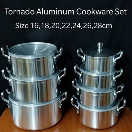 Aluminum Cooking Pots - Tornado - 7pcs