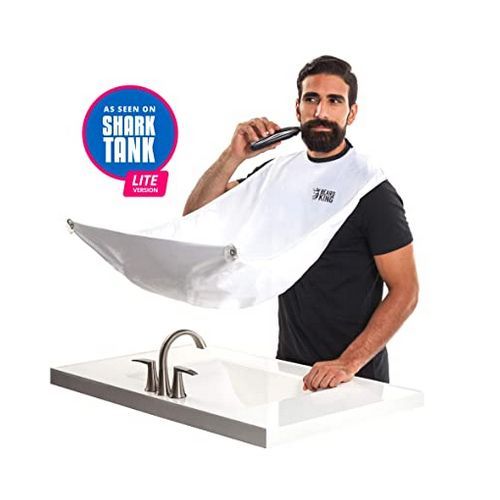 Beard Bib White (Lite) One Size Fits All