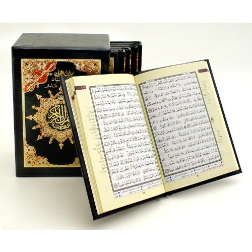 Complete Quran Divided Into 6 Pieces Medium Size