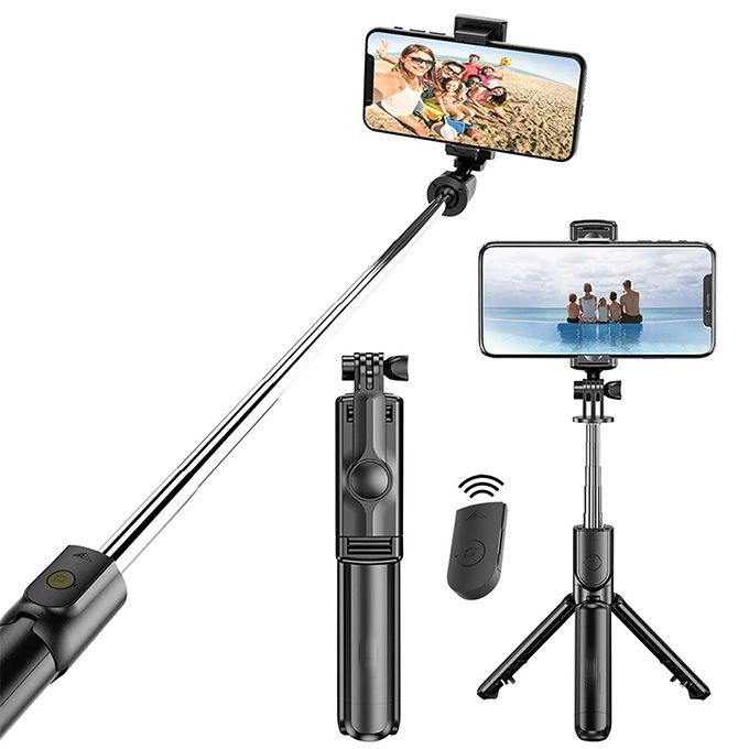 Wireless BT Remote Tripod Blog Portable Live Videos,YouTube Selfie Stick