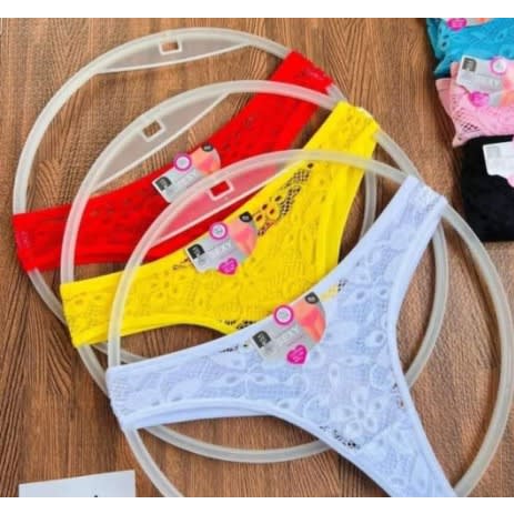 Multicolor Ladies G-string Lace Pant - 6 Pcs