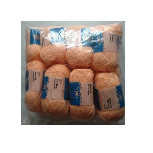 KNITTING/ CROTCHET WOOL AND YARN (.PEACH)- 16 PIECES