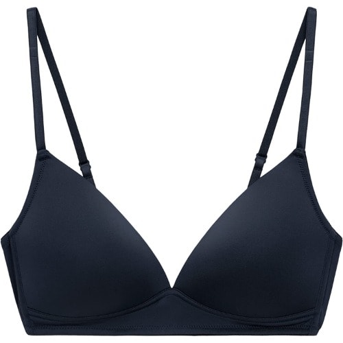 Non Wired Padded Bra Soft Cup Bra - Navy Blue