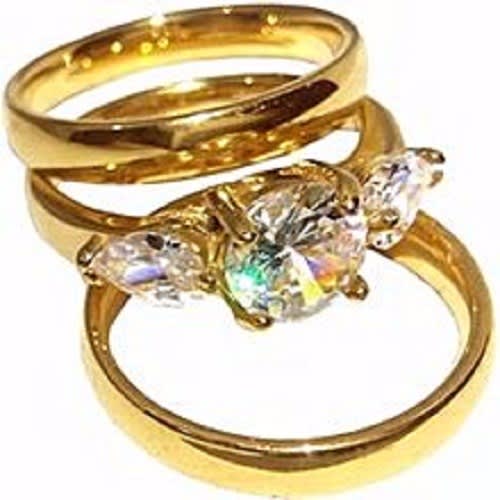 Unique Wedding Engagement Ring - 3pcs