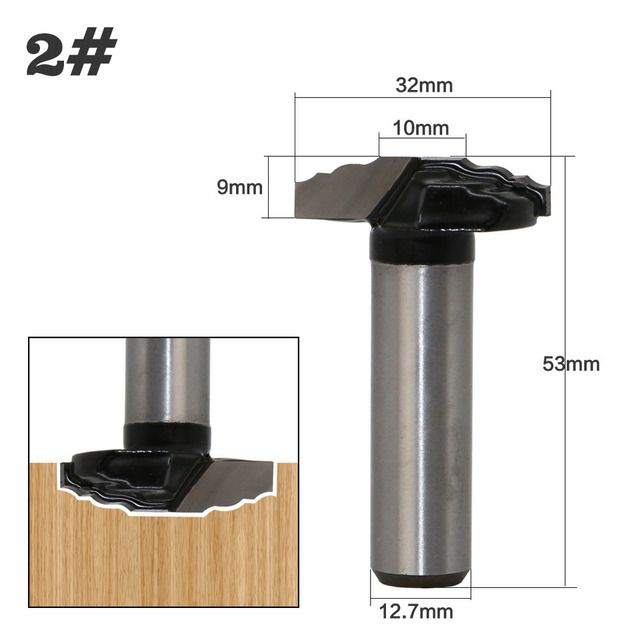1pc 12.7mm Shank Classical Door Window Milling Cutter
