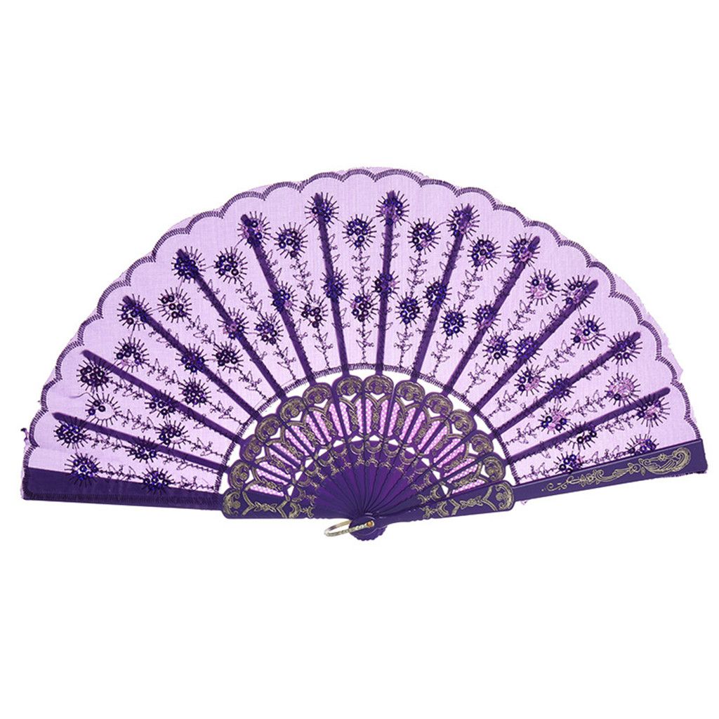 Dance Fan Held Folding Best Silk Wedding Lace Chinese Party Style Flower New330 Hand