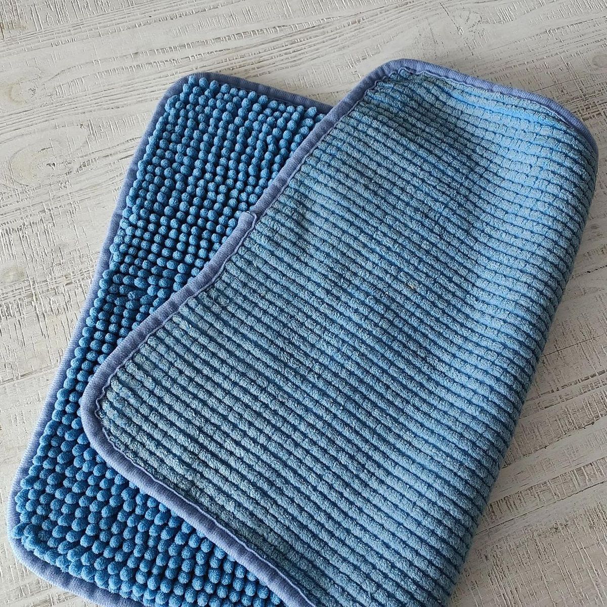 Area Carpet Shower Bathroom Anti-slip Floor Tiles Rug Decoration Blue