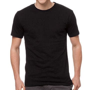Plain Black Cotton T-shirt
