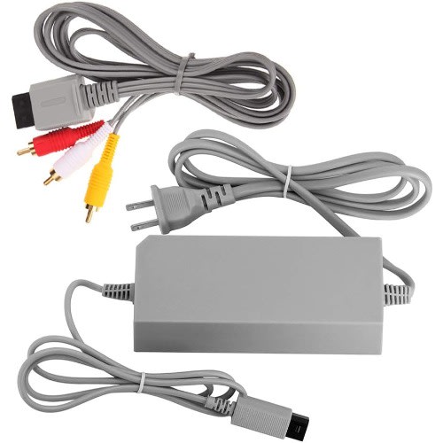 Ac Power Supply Adapter And AV Cable For Nintendo Wii Console