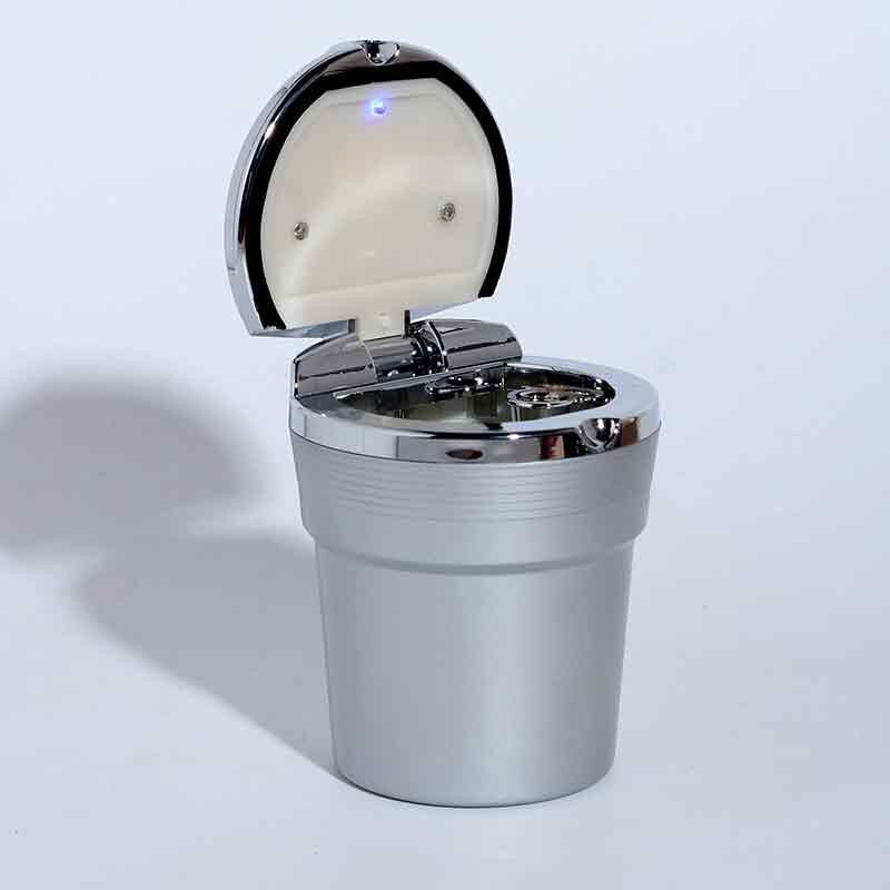 Universal Auto Smoke Ashtray Ash Holder-Silver