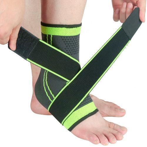 Green Ankle Protective Padding Sports Pressure Strap Fitness