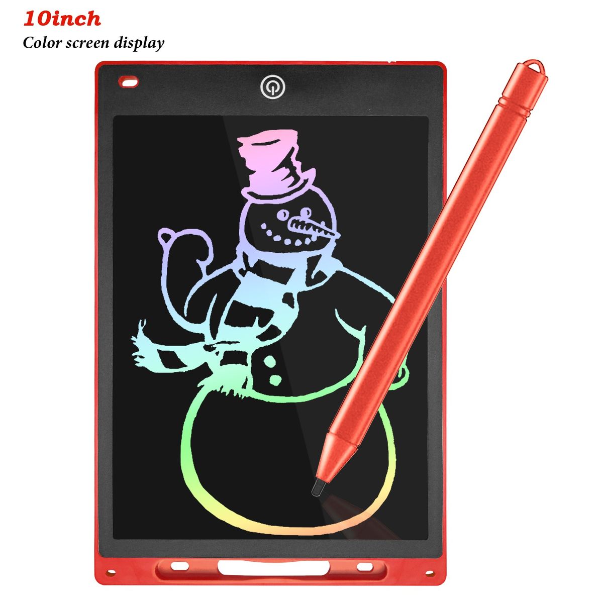 LCD Writing Tablet Magic Slate Children's Digital Drawing Blackboard Painting Board Graffiti Pad Kids Toys 8.5/10/12inch 10inch Red