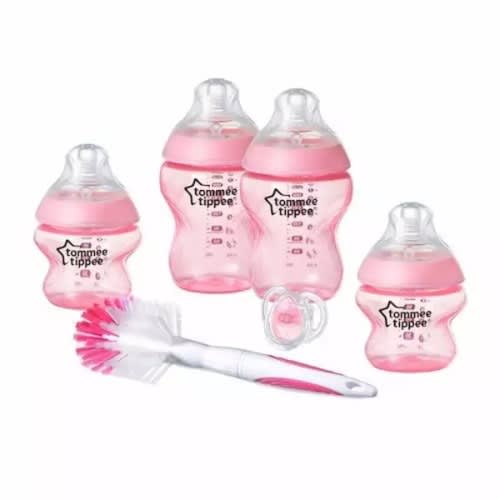 Newborn Pink Feeding Bottles Set